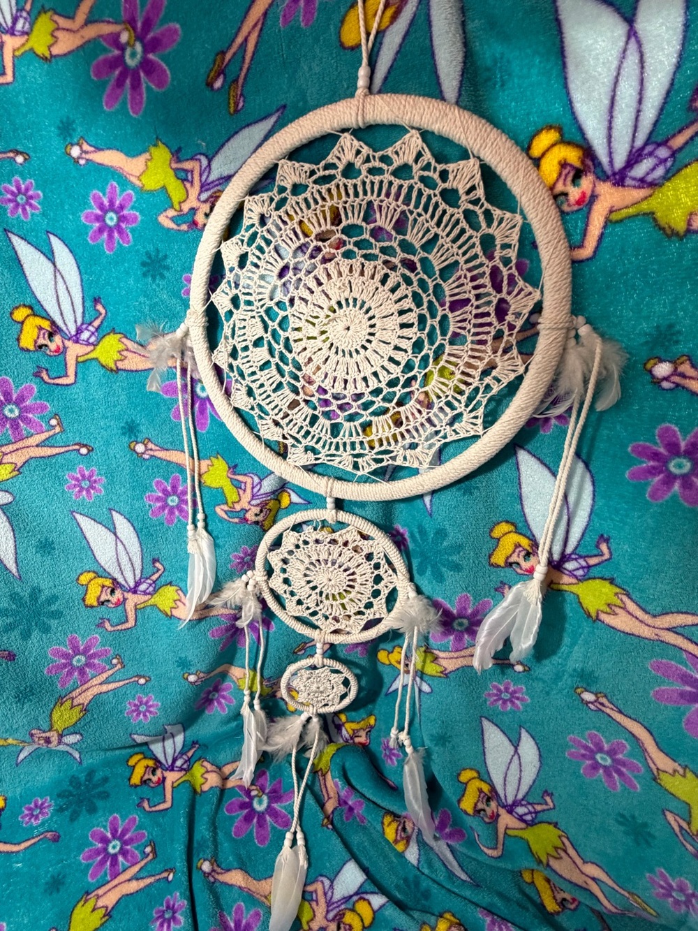 Boho Crochet Dream Catcher Wall Hanging Fairycore Cottagecore Decor 🧚🏻